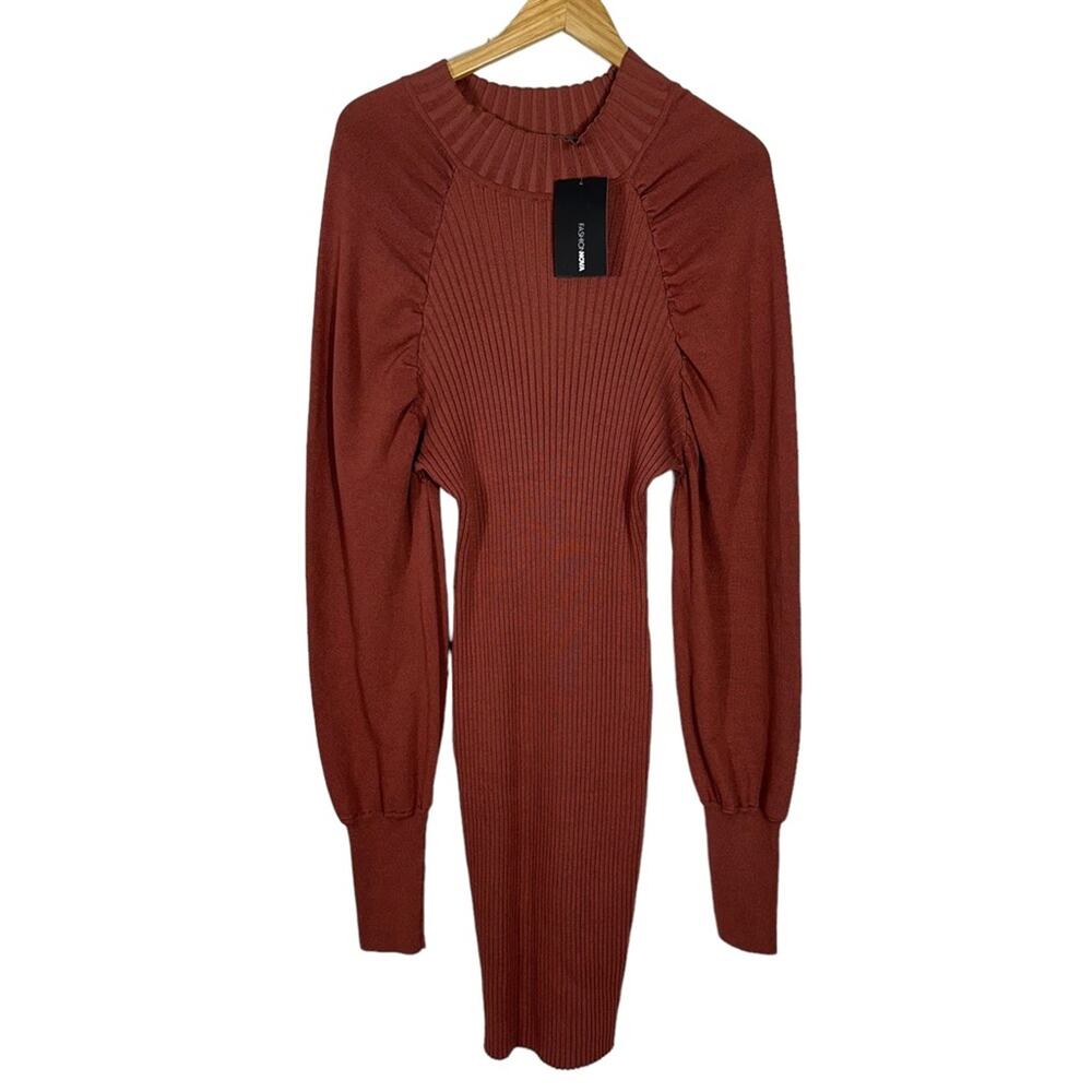 NEW Fashion Nova Milan Sweater Mini Dress Size 2X - Picture 4 of 12